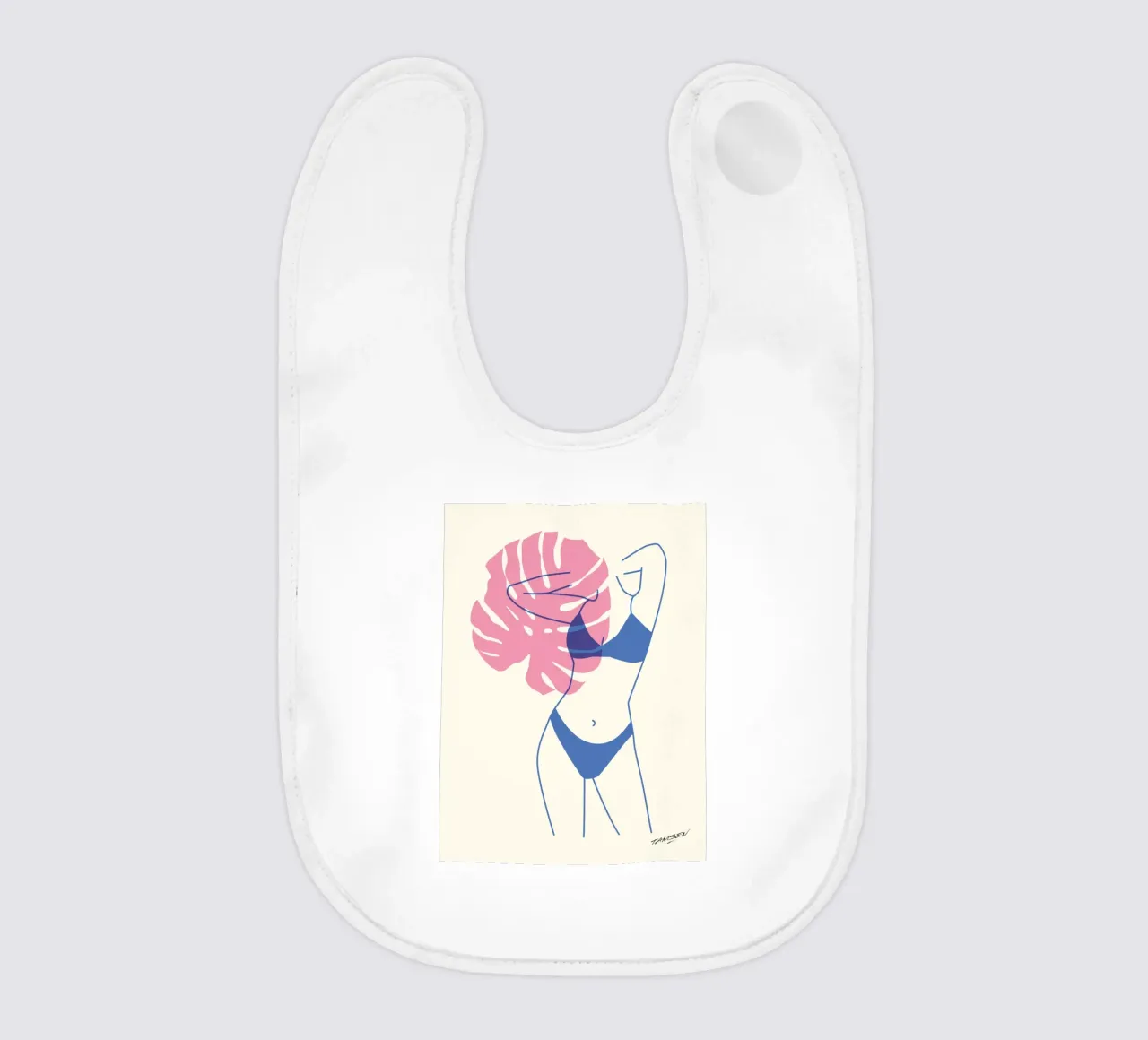 Rosa e blu bavaglino da Tamsen Design