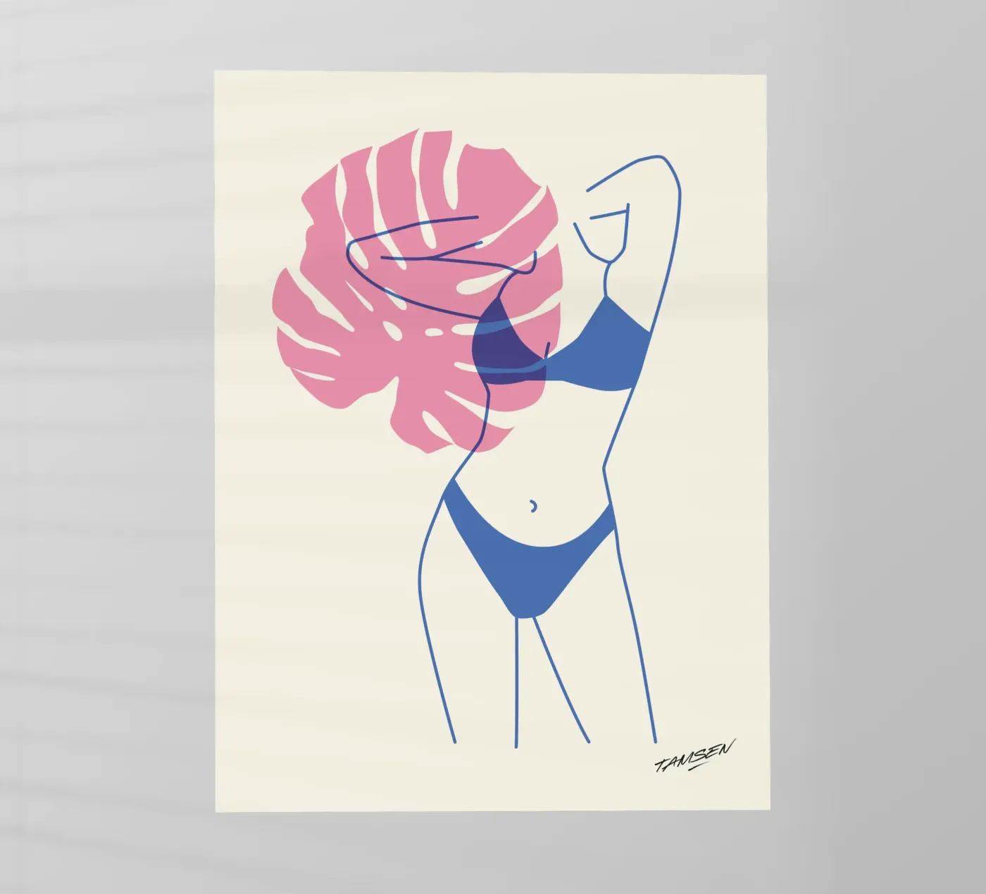 Donna rosa e blu pellicola backlit da Tamsen Design