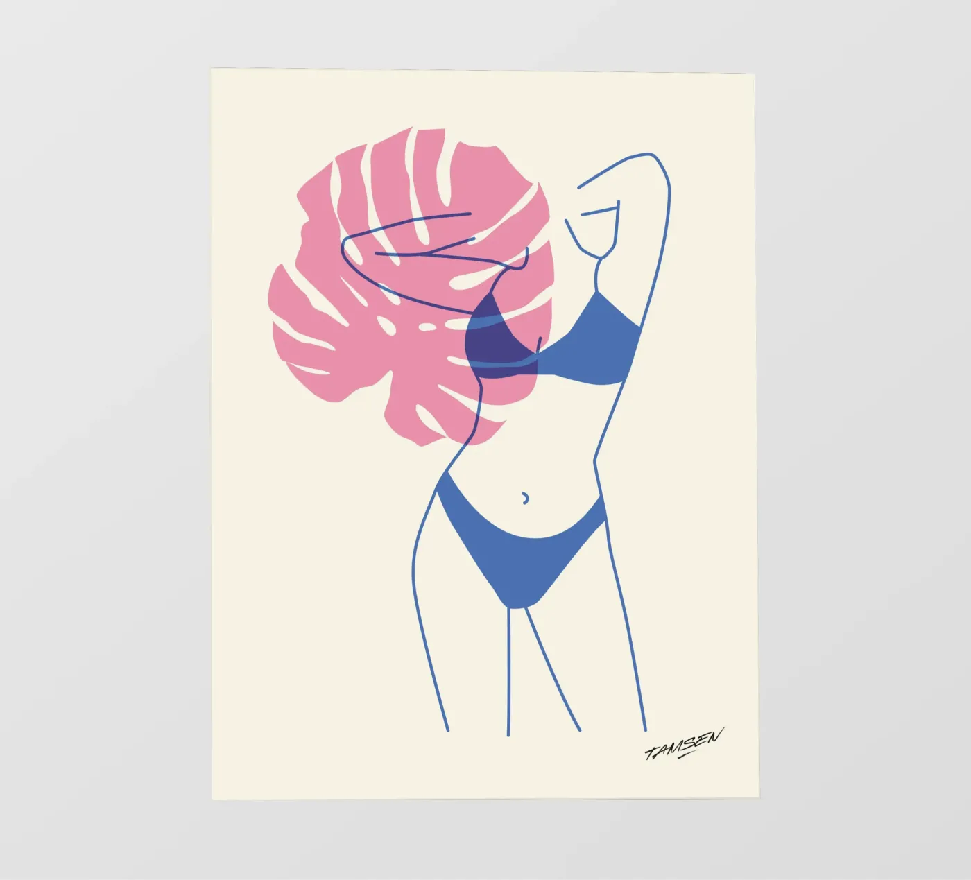 Donna rosa e blu pellicola backlit da Tamsen Design