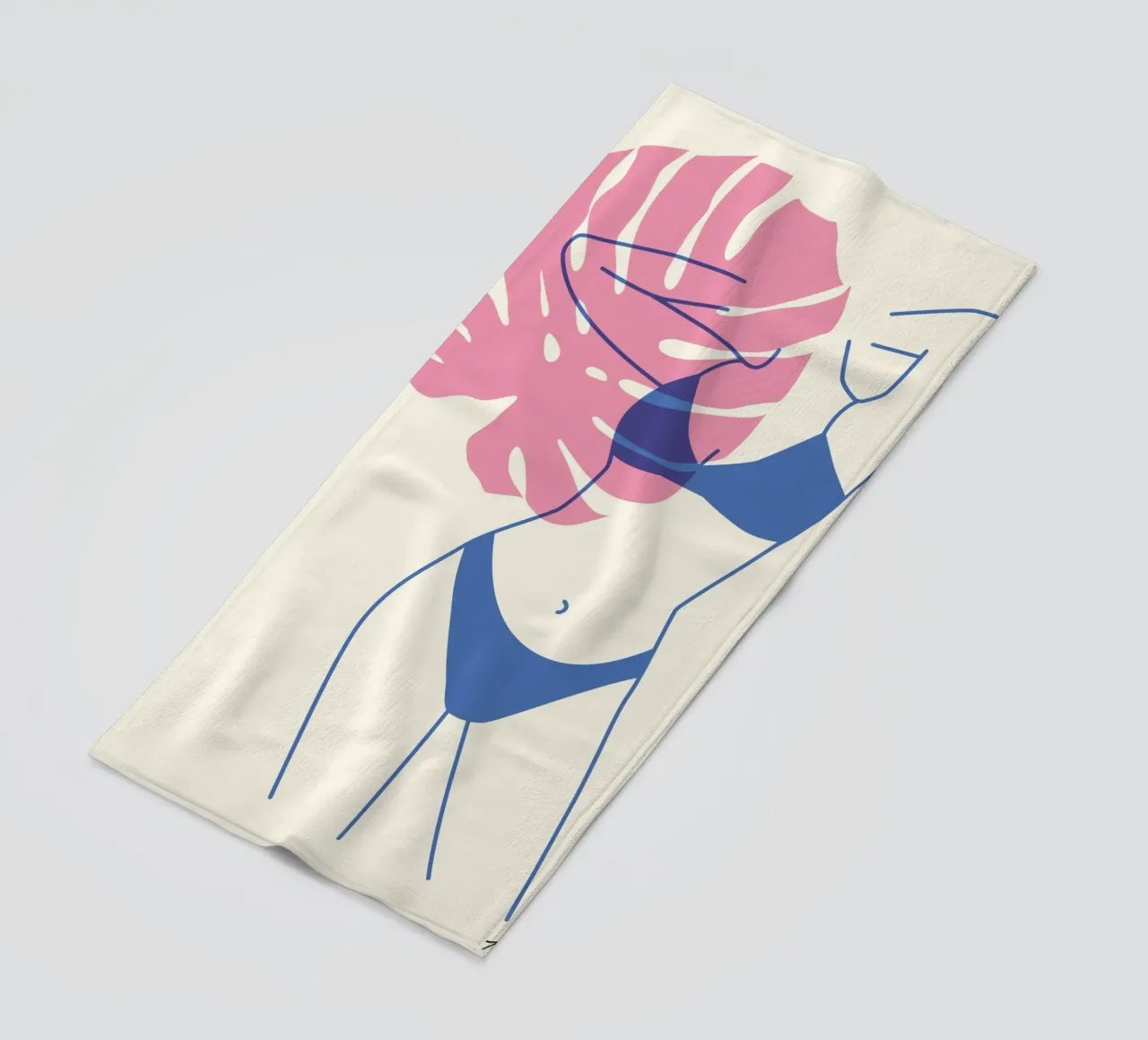 Donna rosa e blu telo mare da Tamsen Design