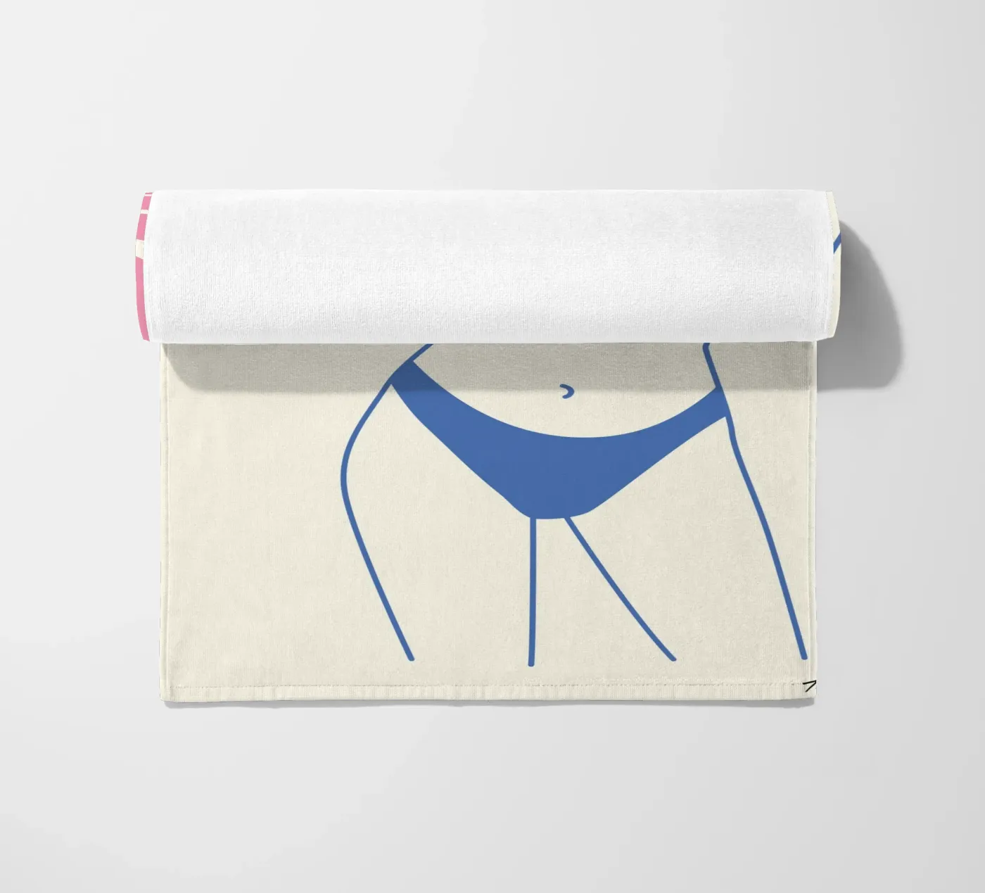 Femme rose et bleue serviette de plage de Tamsen Design