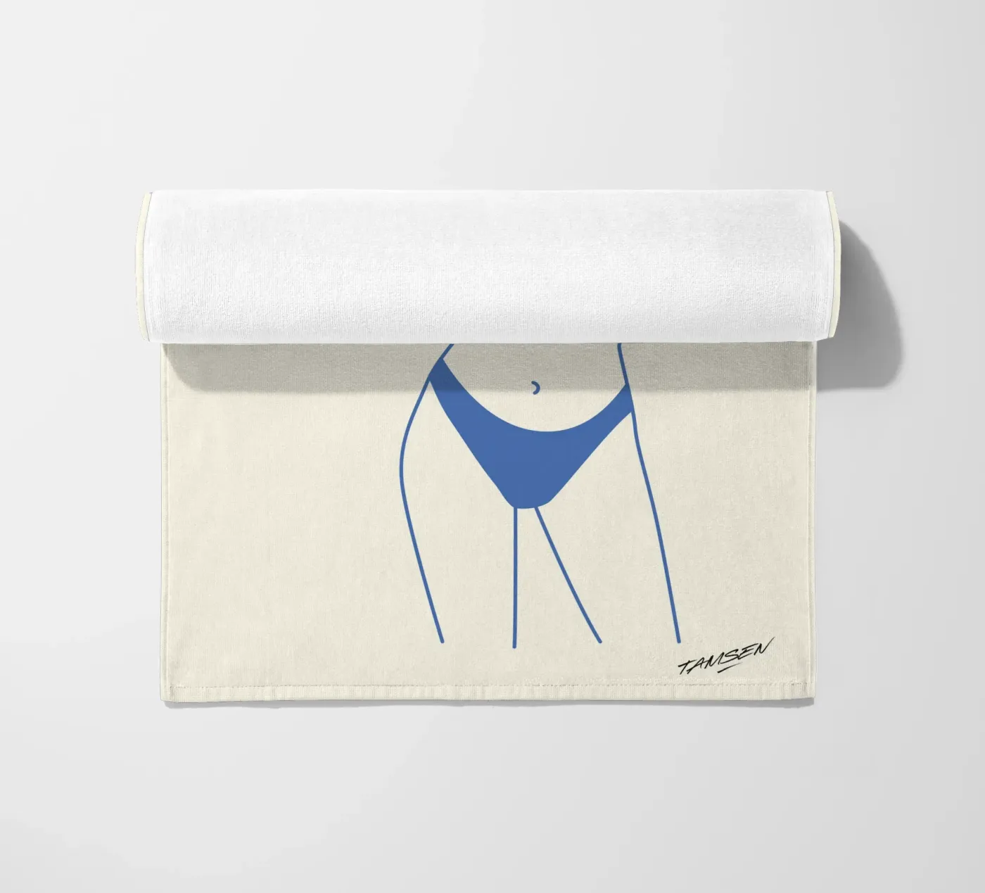 Femme rose et bleue serviette de plage de Tamsen Design