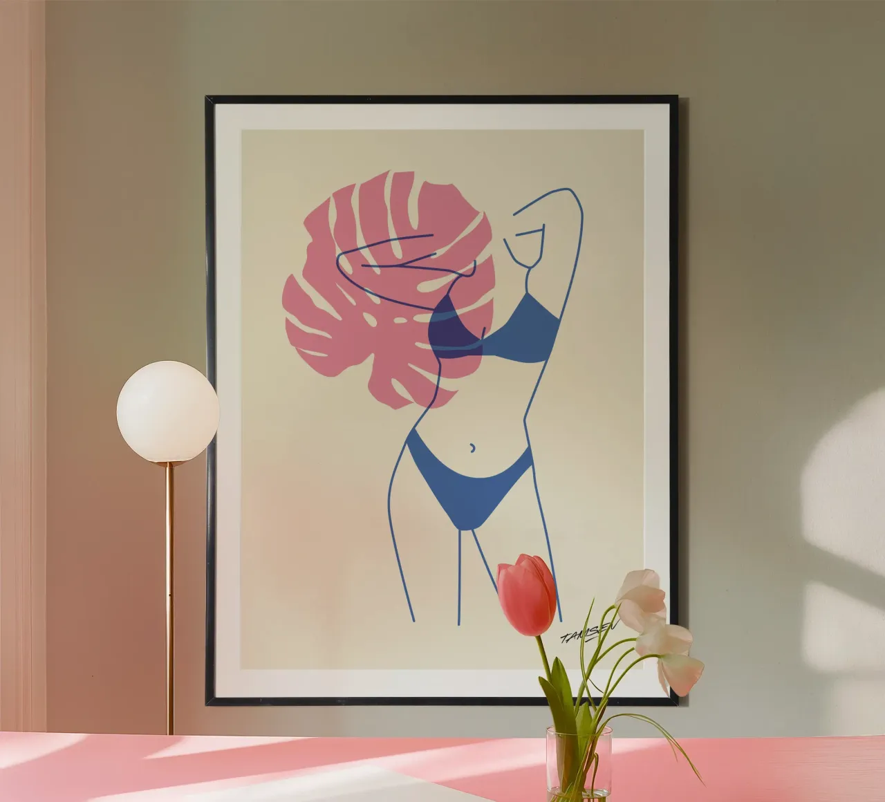 Rosa e blu poster da Tamsen Design