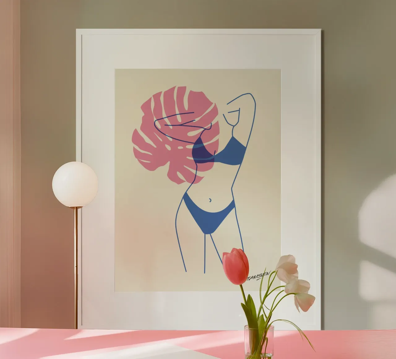 Rosa e blu poster da Tamsen Design