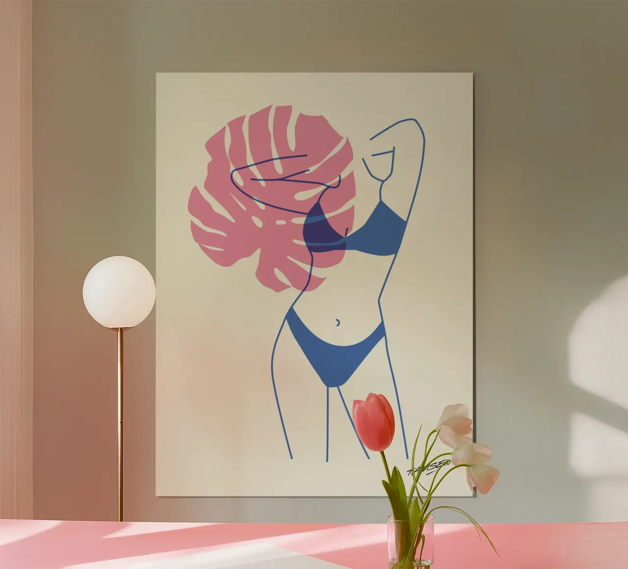 Rosa e blu poster da Tamsen Design