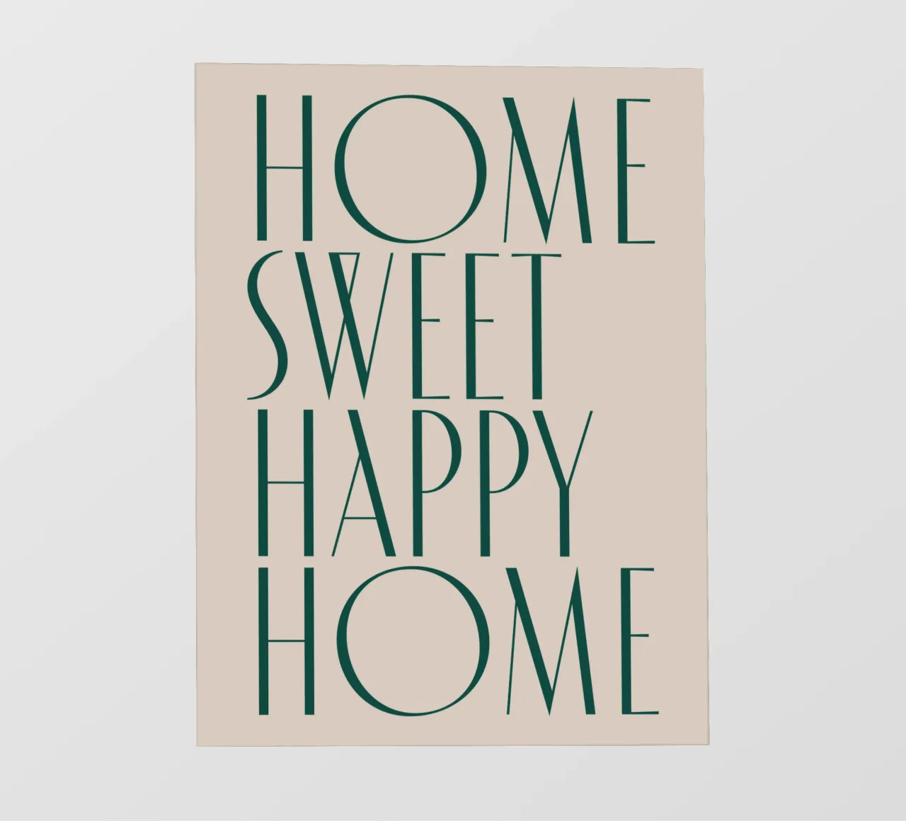Home Sweet Happy Home vakantiecadeau voor huisliefhebbers pvc-zeil van Brillo Studio