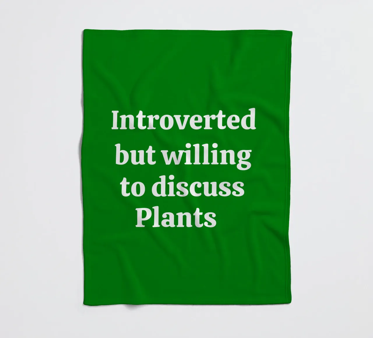 Introverted but willing to discuss plants Fleecedecke von mygreenvalue