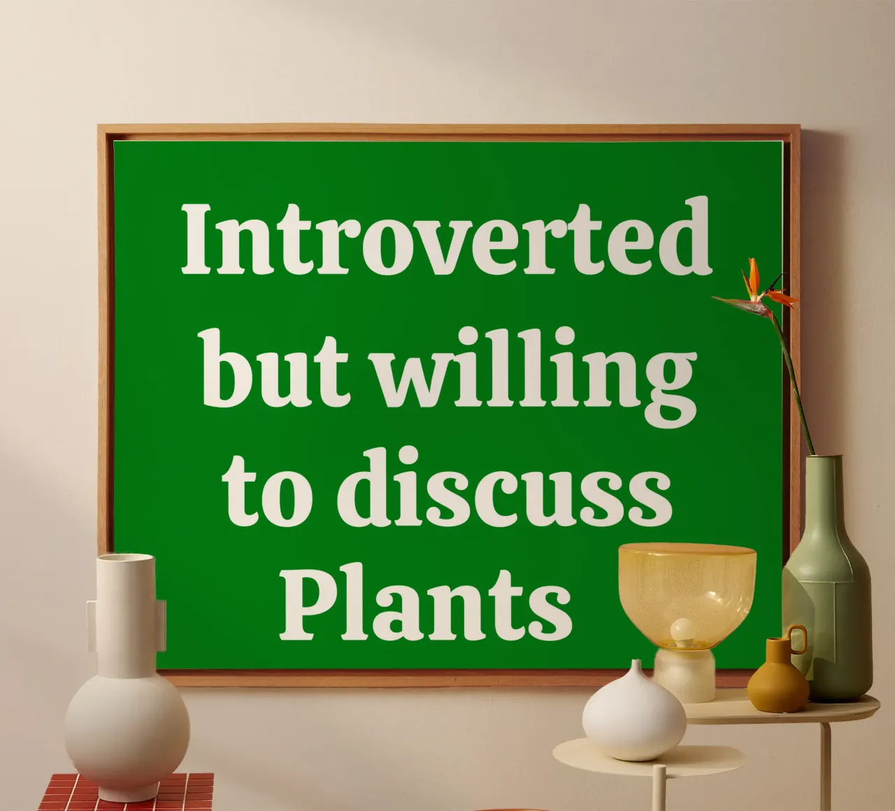 Introverted but willing to discuss plants canvas van mygreenvalue
