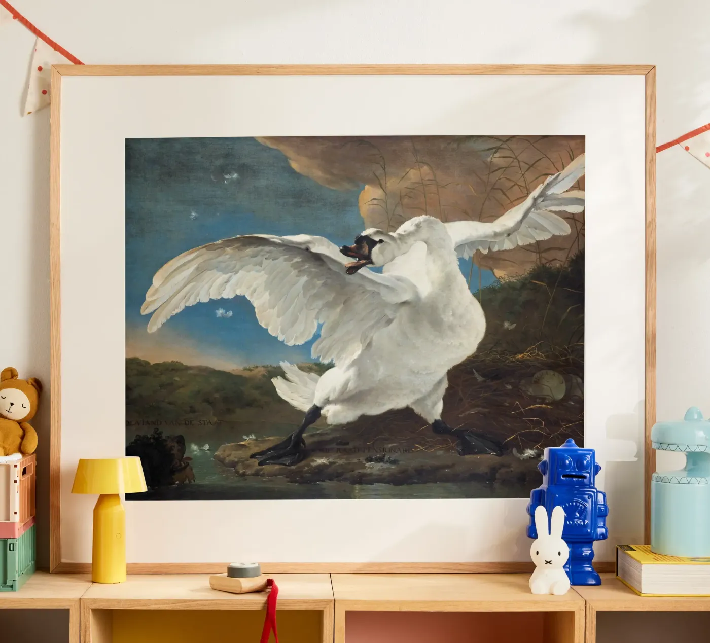 Il cigno minacciato poster da Apolo Prints
