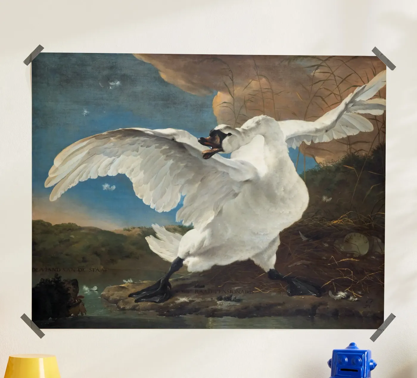 Il cigno minacciato poster da Apolo Prints