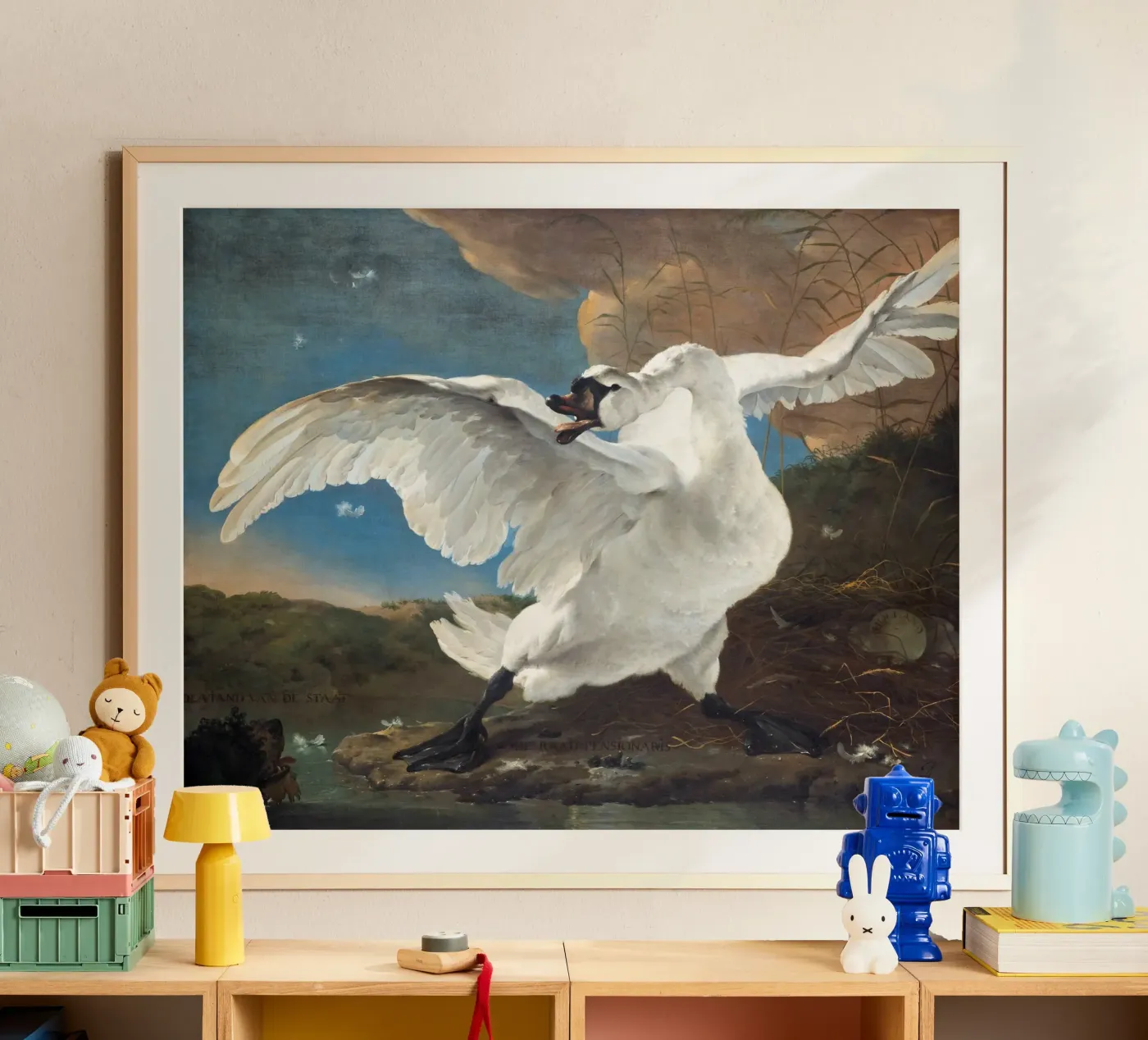 Il cigno minacciato poster da Apolo Prints