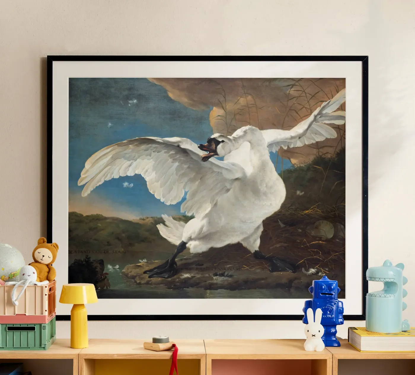 Il cigno minacciato poster da Apolo Prints
