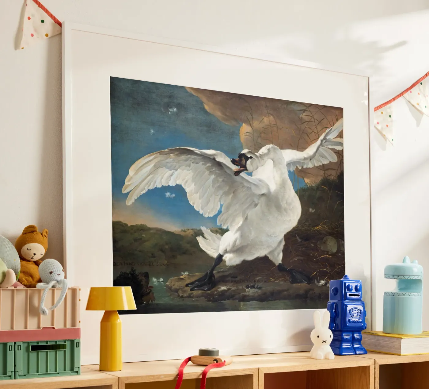 Il cigno minacciato poster da Apolo Prints