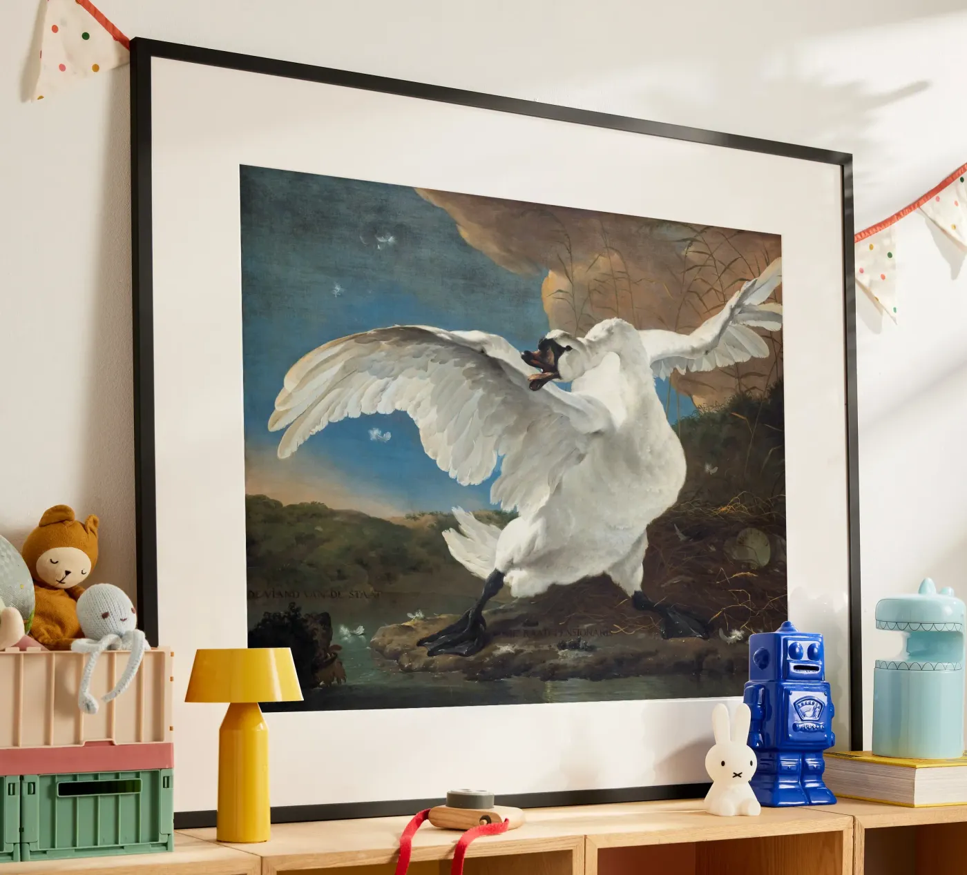 Il cigno minacciato poster da Apolo Prints