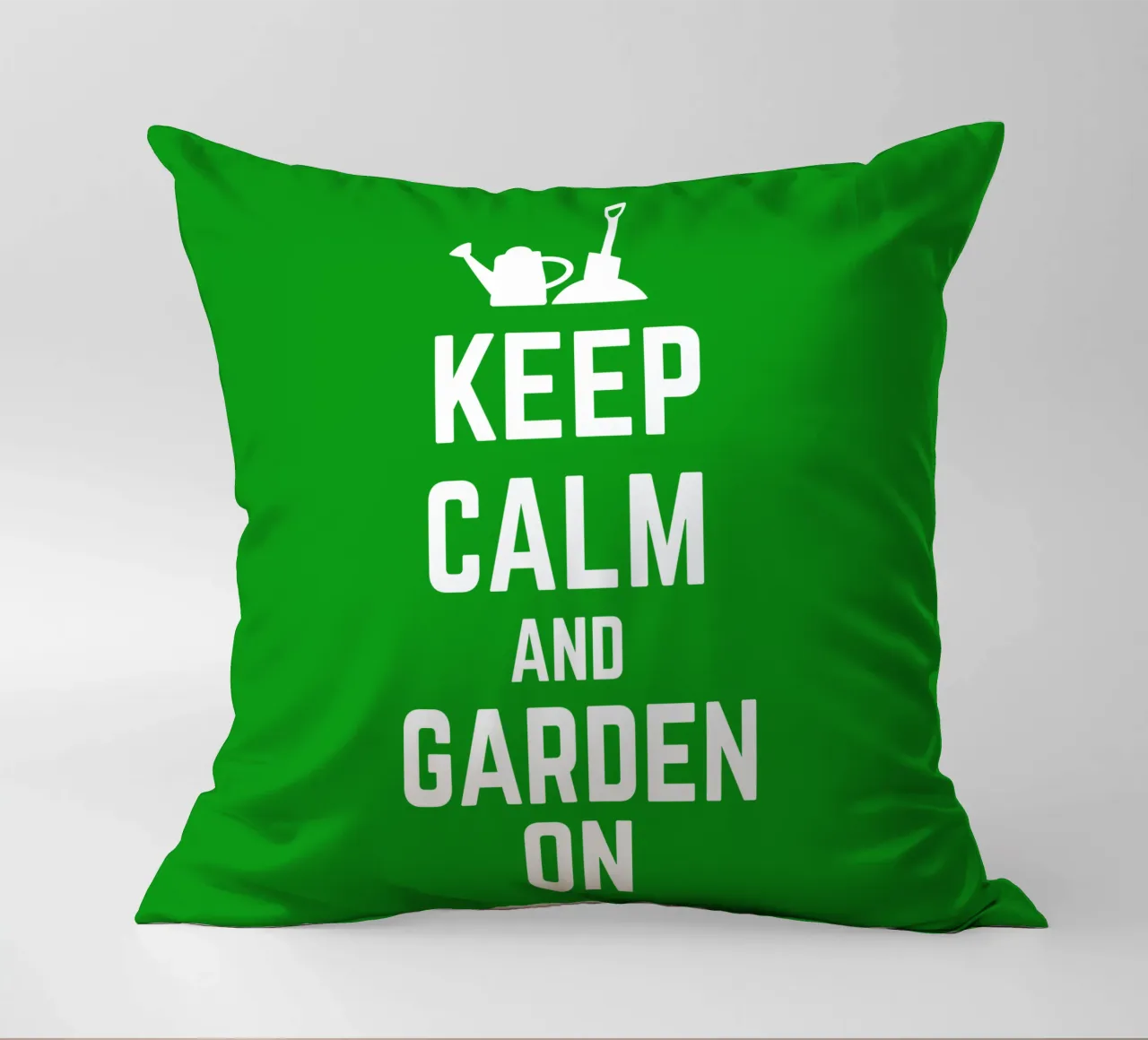 Keep calm and garden on decorative cushion by mygreenvalue
