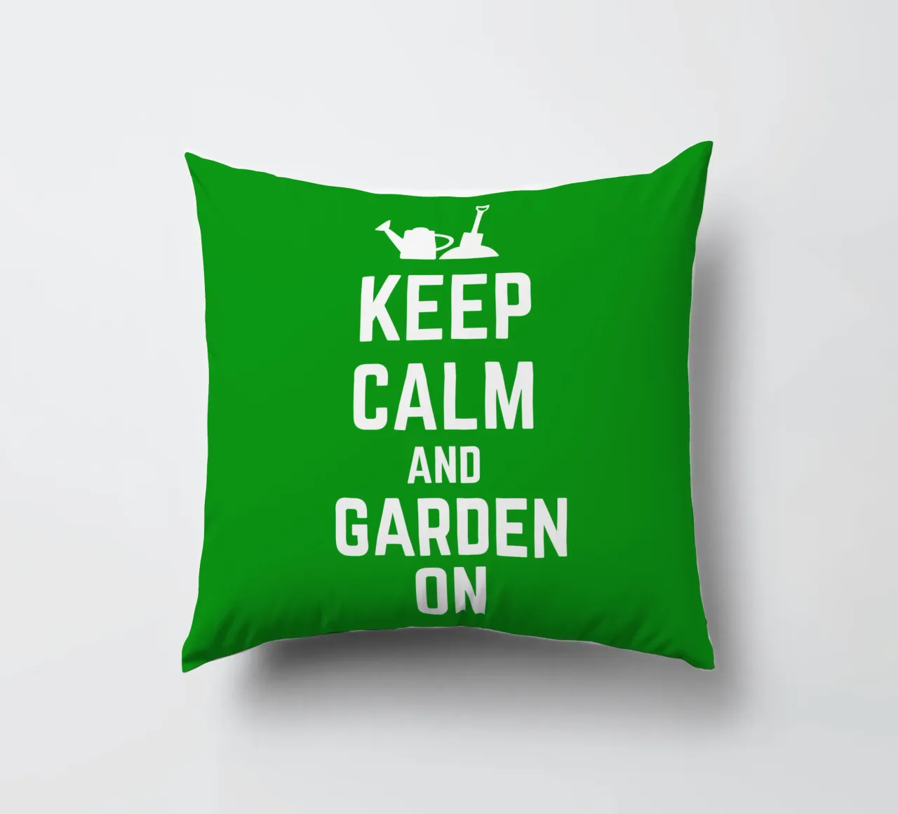 Keep calm and garden on decorative cushion by mygreenvalue