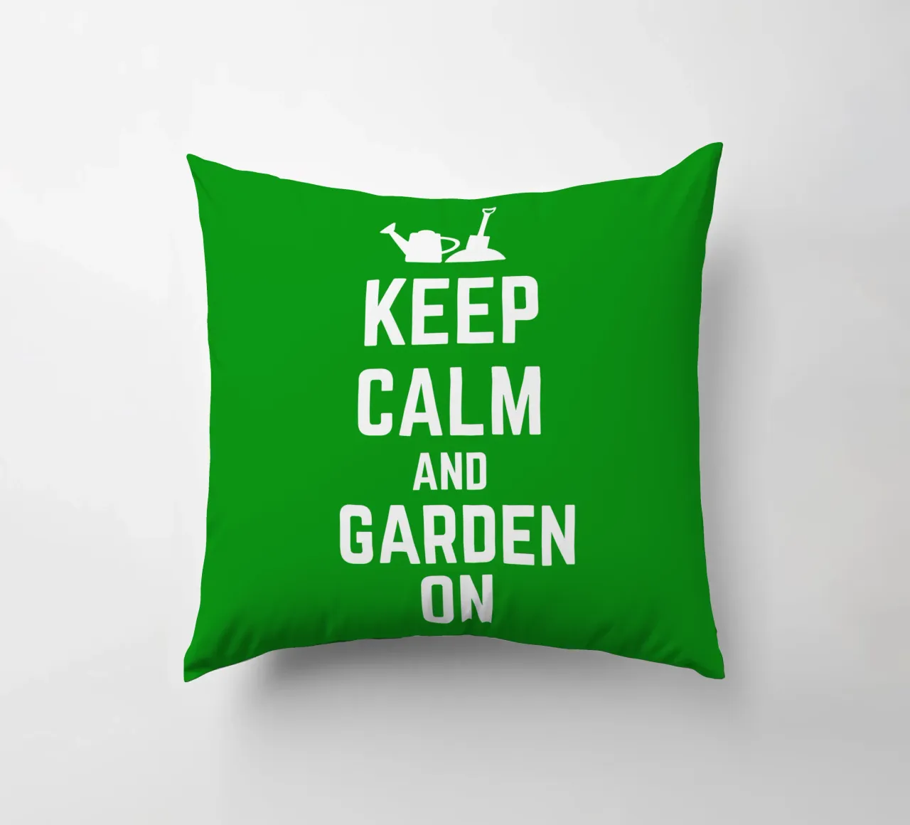 Keep calm and garden on decorative cushion by mygreenvalue