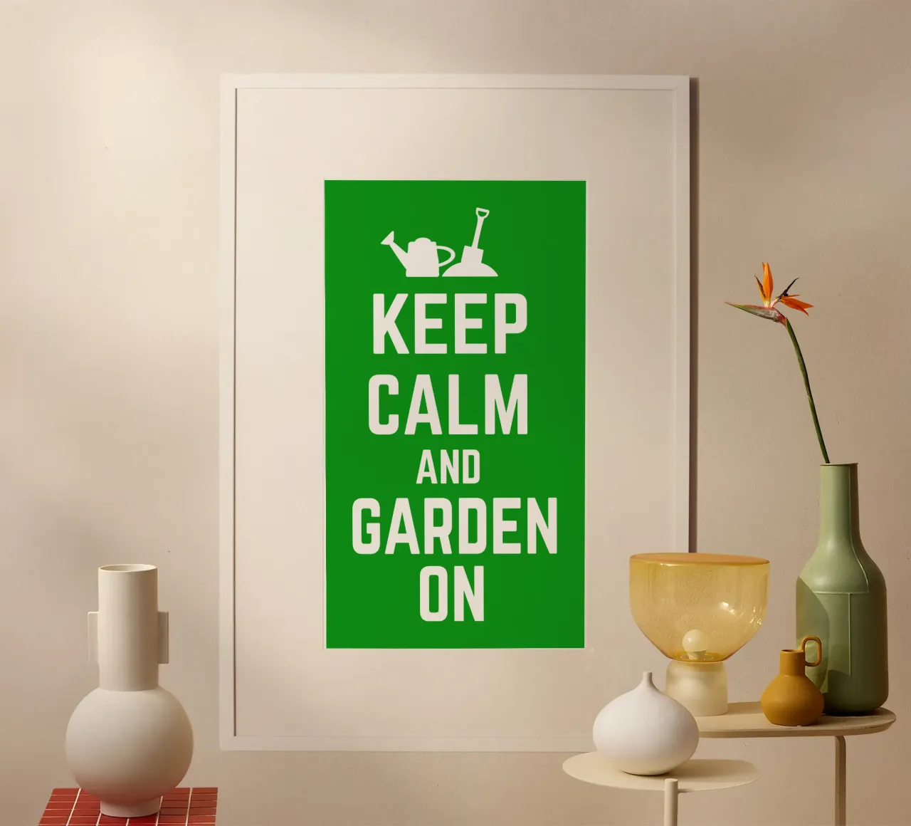 Keep calm and garden on poster da mygreenvalue