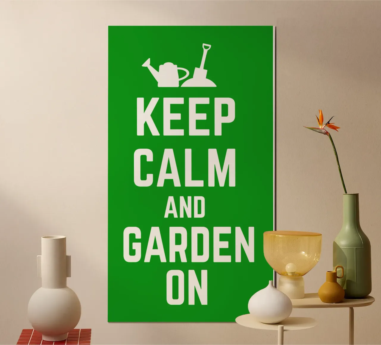 Keep calm and garden on poster da mygreenvalue