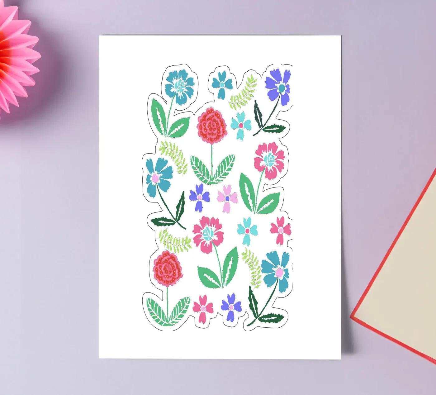 flower mixture sticker sheet by Miris bunte Modewelt