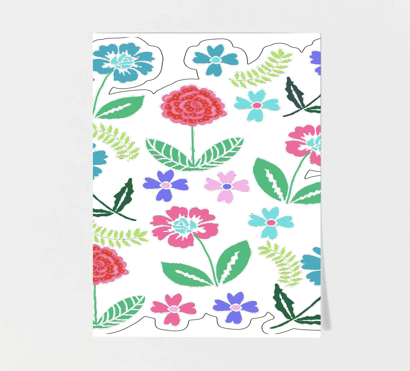 flower mixture sticker sheet by Miris bunte Modewelt