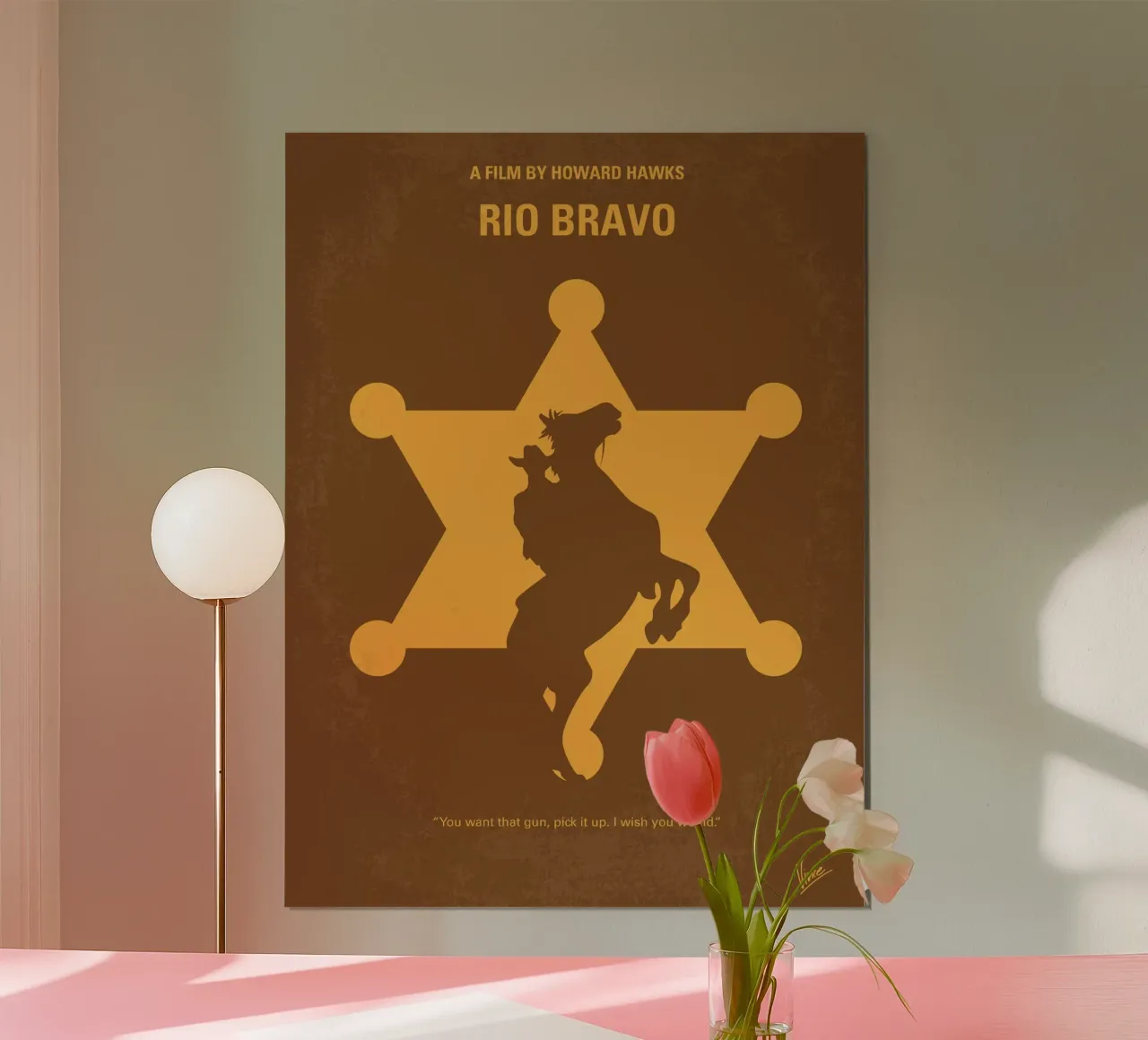 No322 My Rio Bravo minimal movie poster poster met aluminium frame van Chungkong