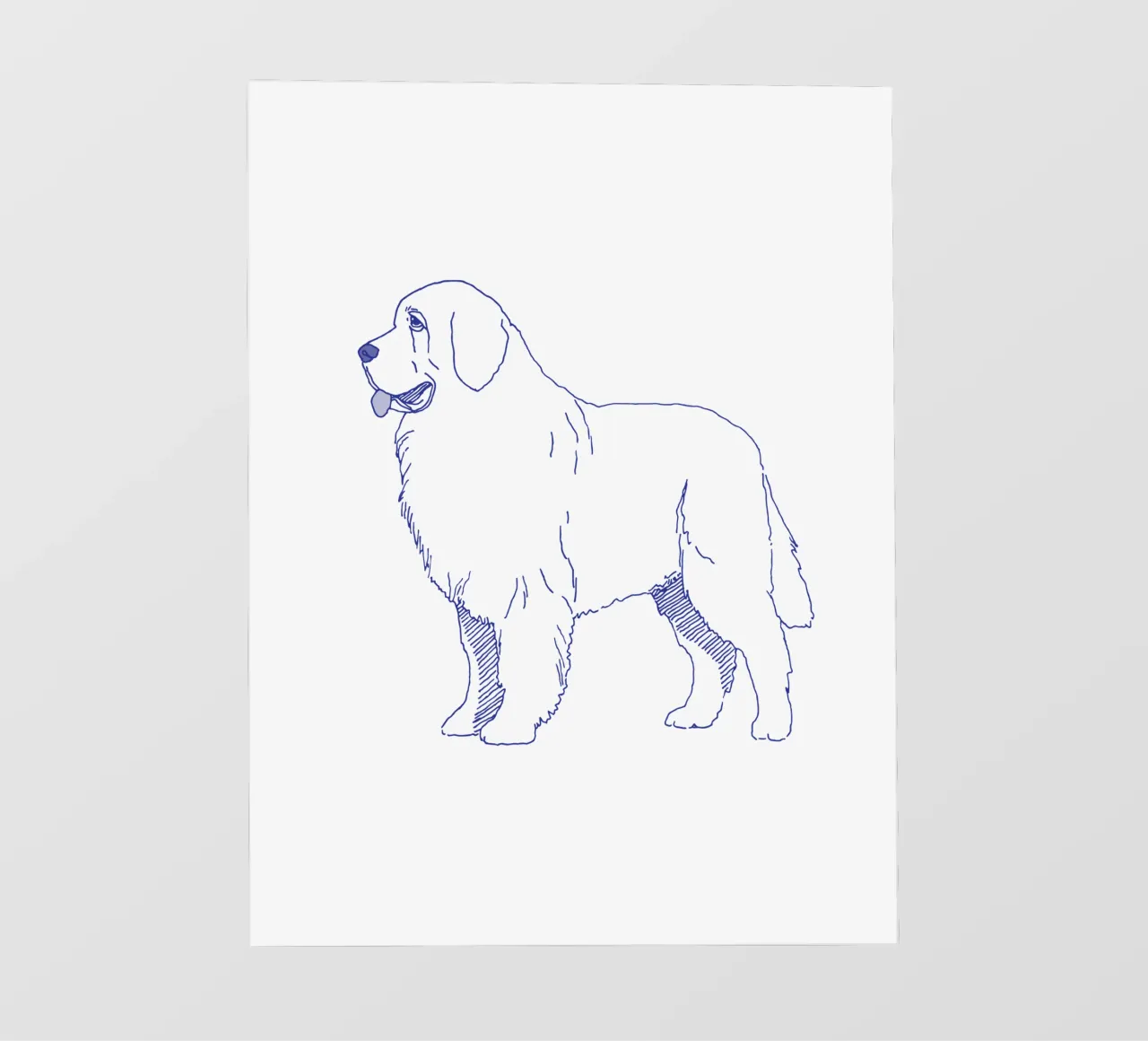 Newfoundlander fotobehang van Blue on White