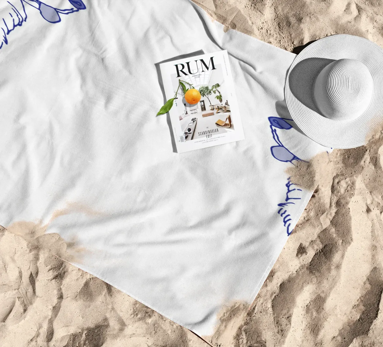 Newfoundland telo mare da Blue on White