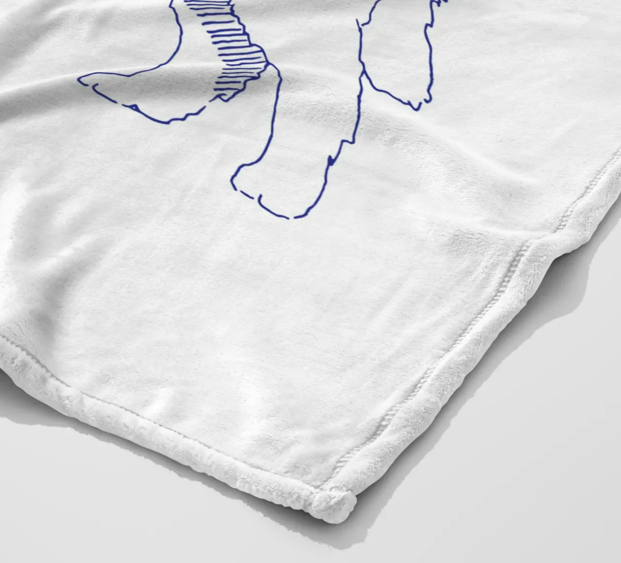 Newfoundlander fleecedeken van Blue on White