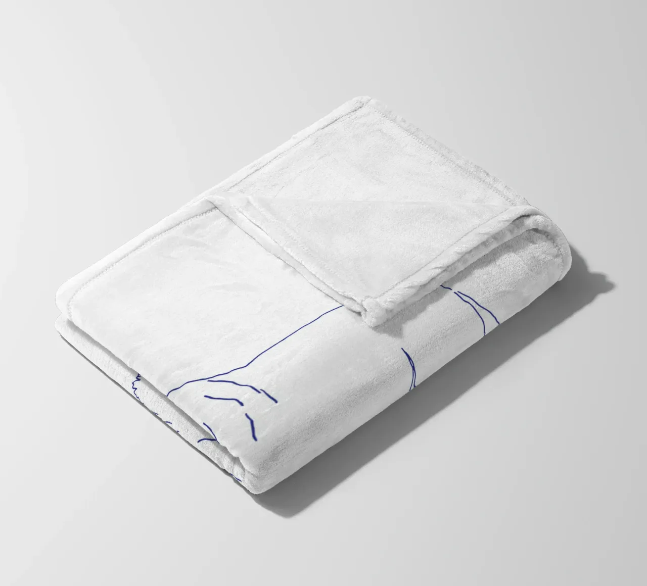 Newfoundlander fleecedeken van Blue on White