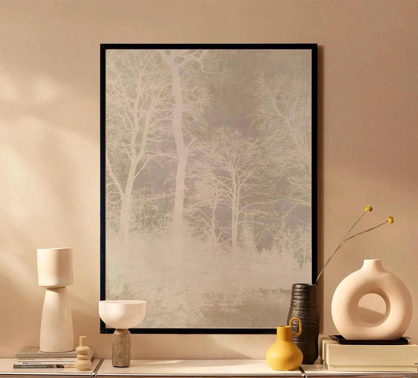 white silhouettes poster da Visuelle Poesie am Wegesrand