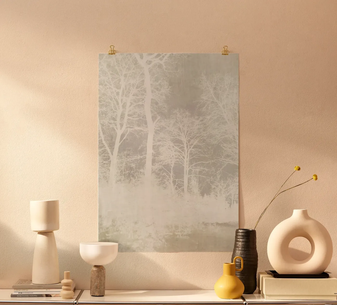 white silhouettes poster da Visuelle Poesie am Wegesrand