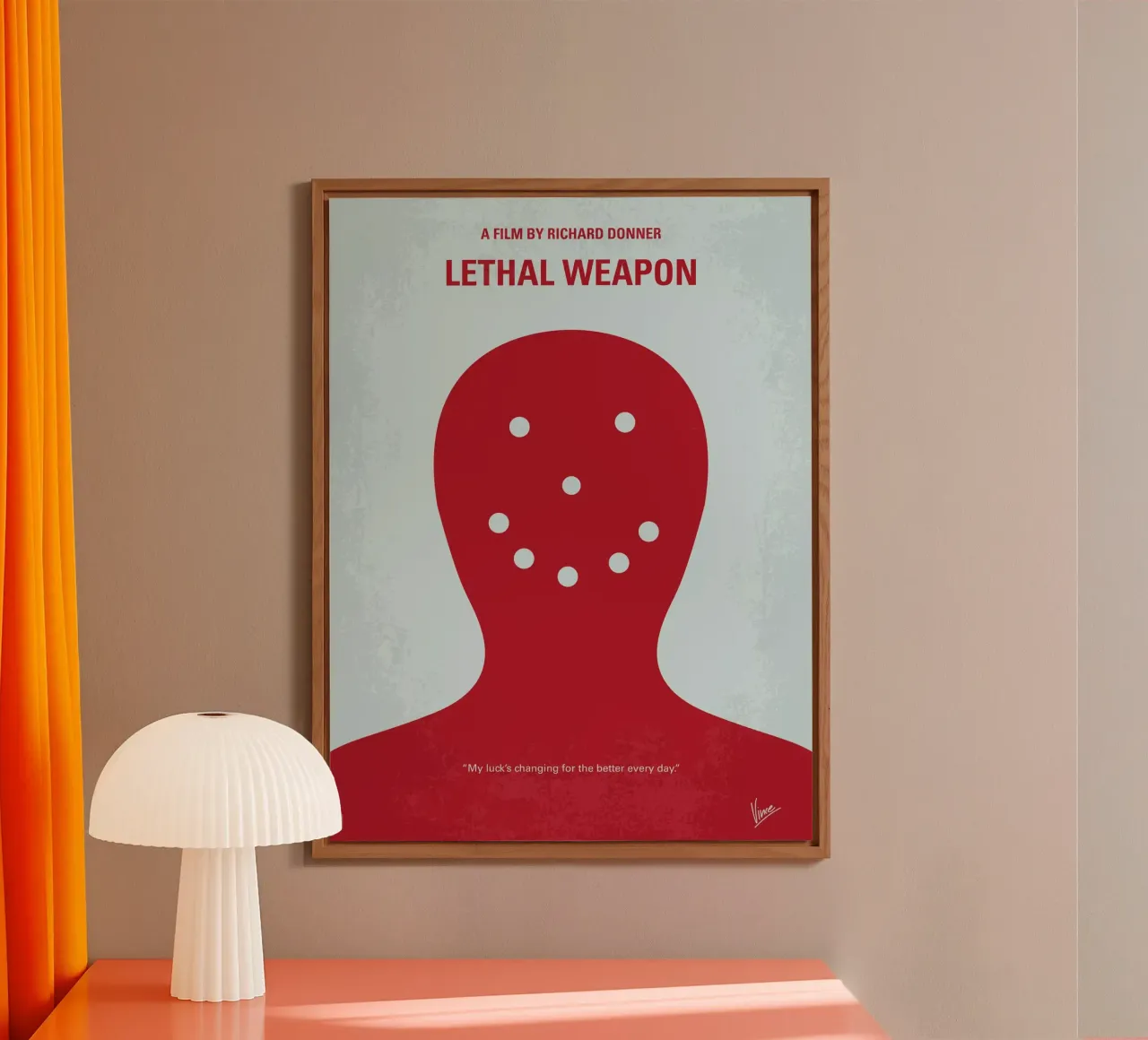 No327 My Lethal Weapon minimal movie poster pannello forex da Chungkong