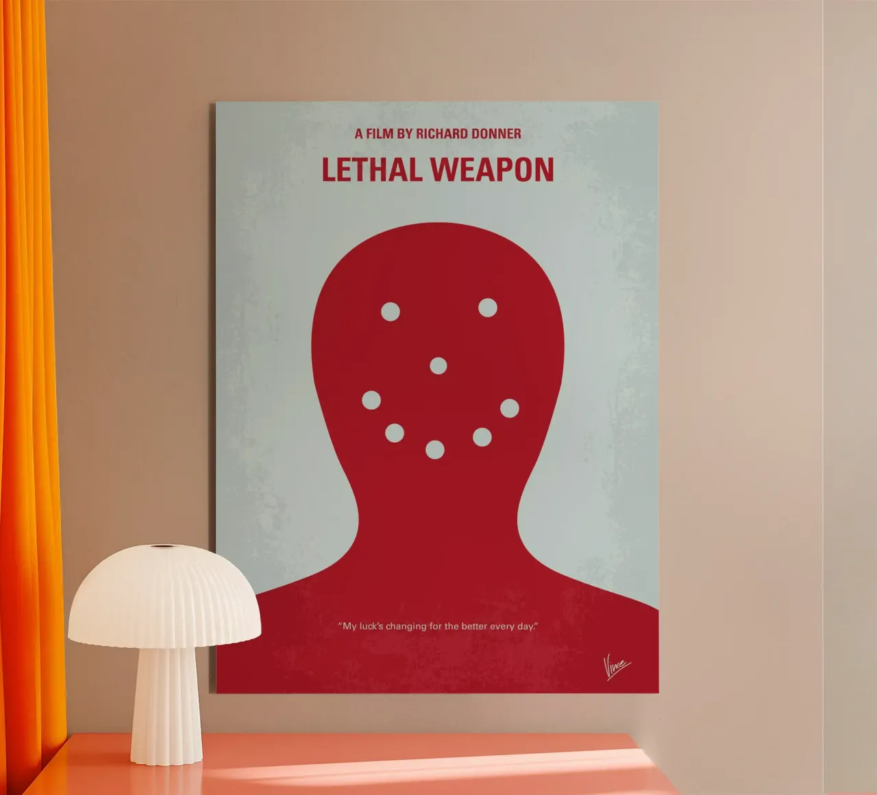 No327 My Lethal Weapon minimal movie poster pannello forex da Chungkong