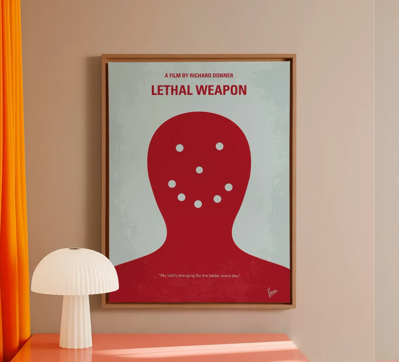 No327 My Lethal Weapon minimal movie poster tela da Chungkong