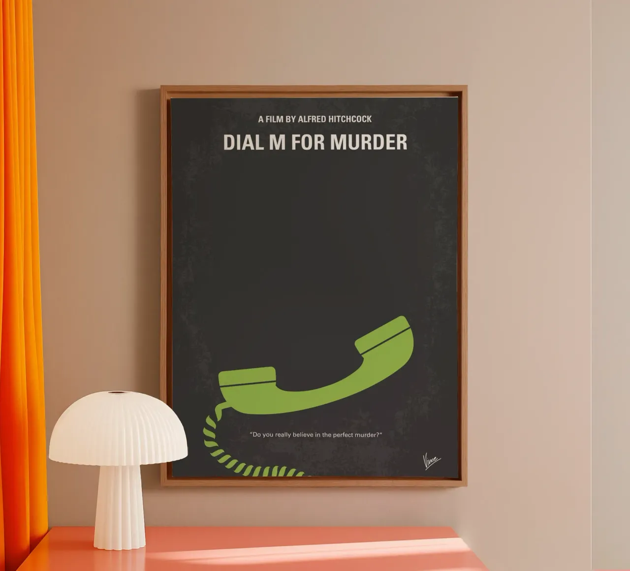No328 My Dial M for Murder minimal movie poster tela con Cornice a cassetta da Chungkong