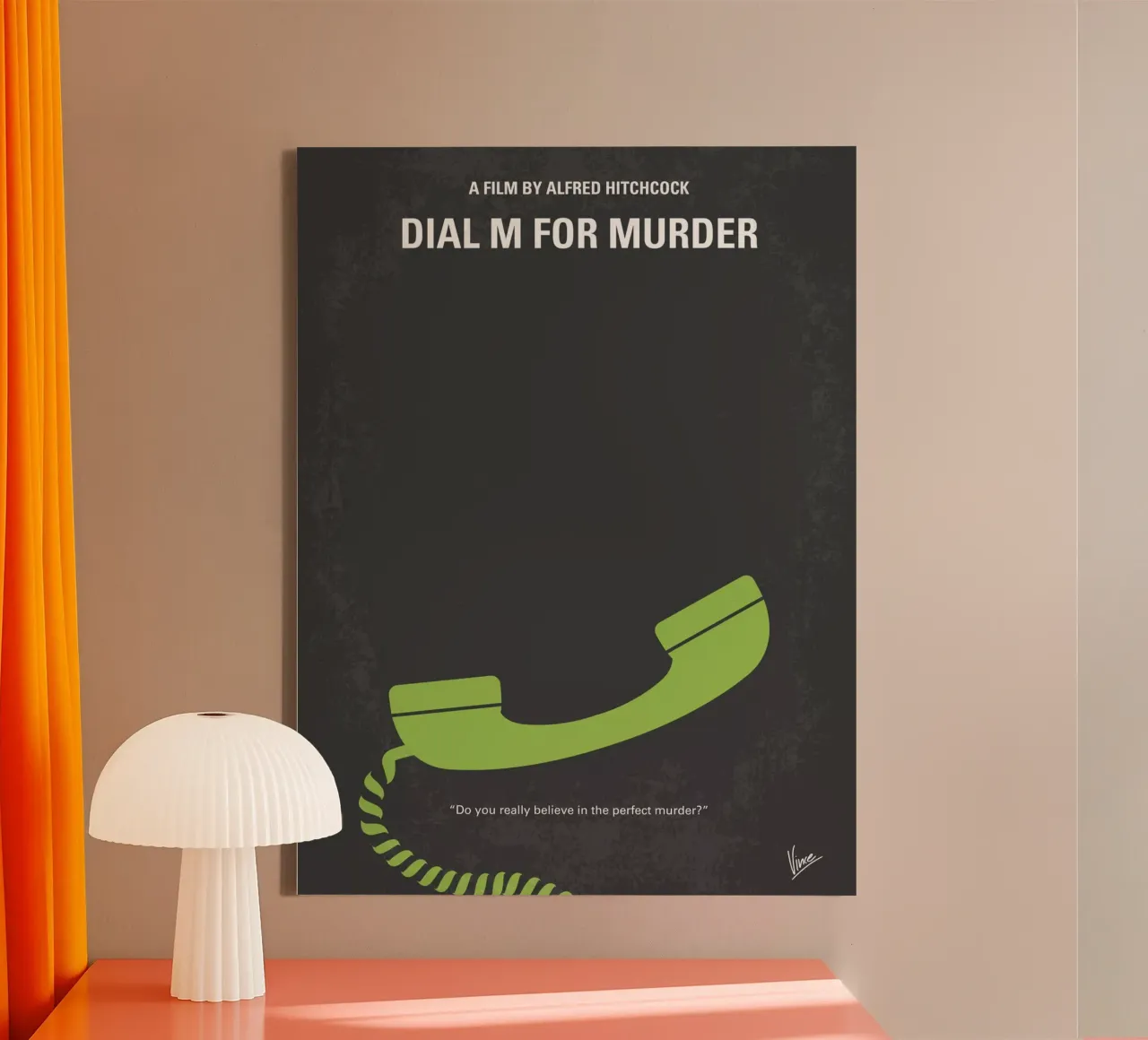 No328 My Dial M for Murder minimal movie poster tela con Cornice a cassetta da Chungkong