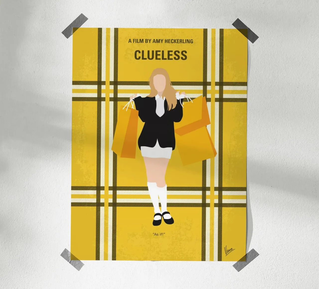 No331 My Clueless minimal movie poster poster con telaio in alluminio da Chungkong