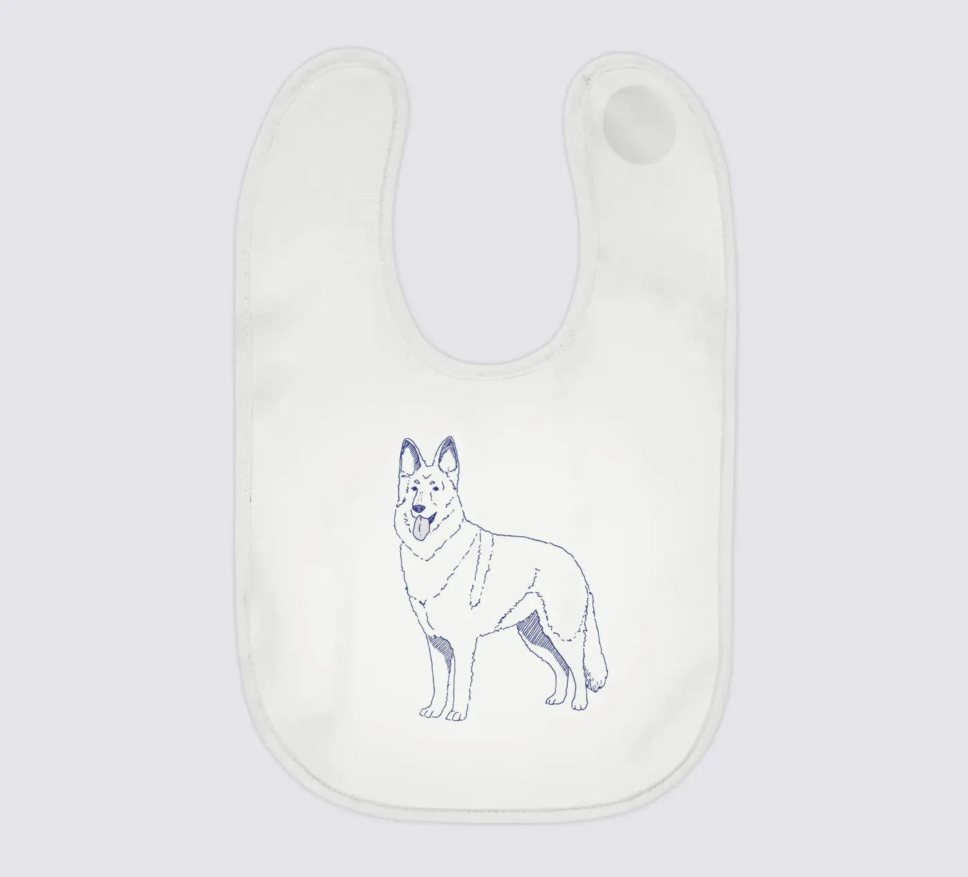 German shepherd Babylätzchen von Blue on White