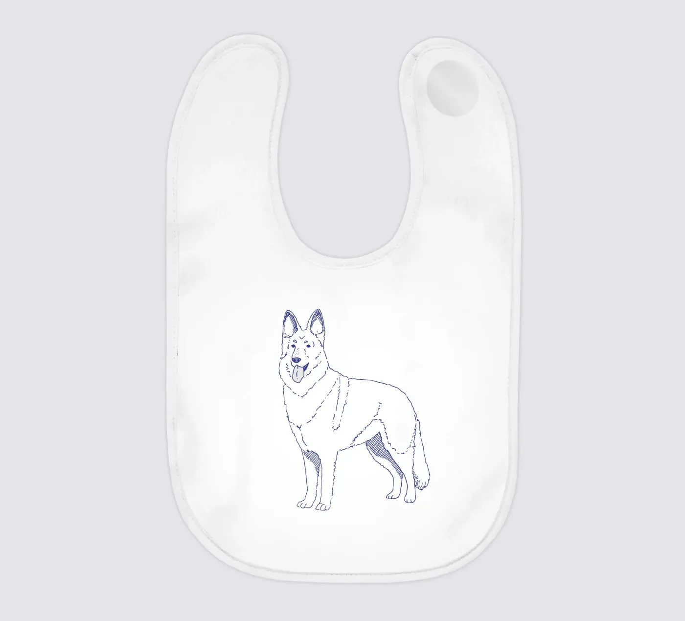 German shepherd Babylätzchen von Blue on White