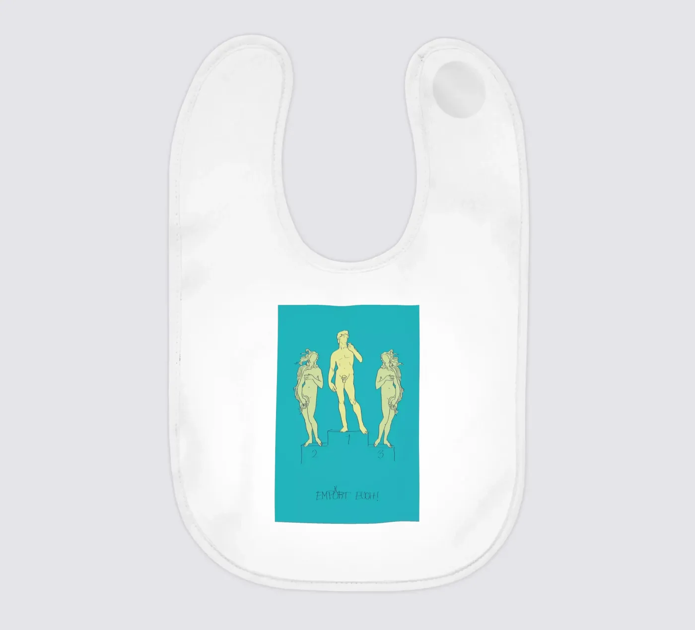 Empört Euch! baby bib by Andreas Wundersee