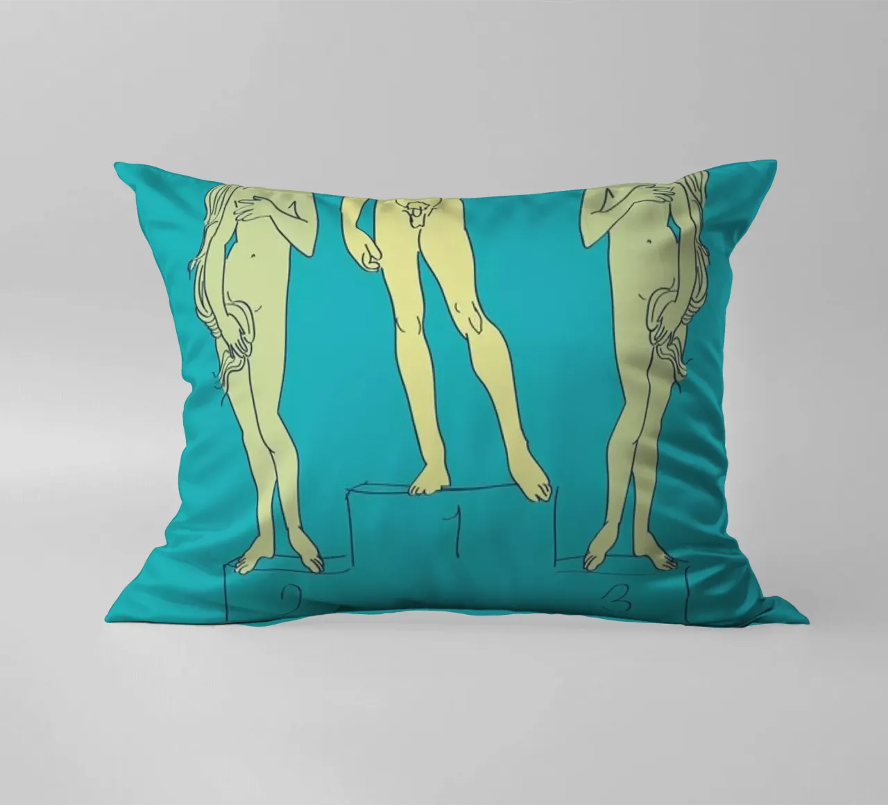 Empört Euch! decorative cushion by Andreas Wundersee