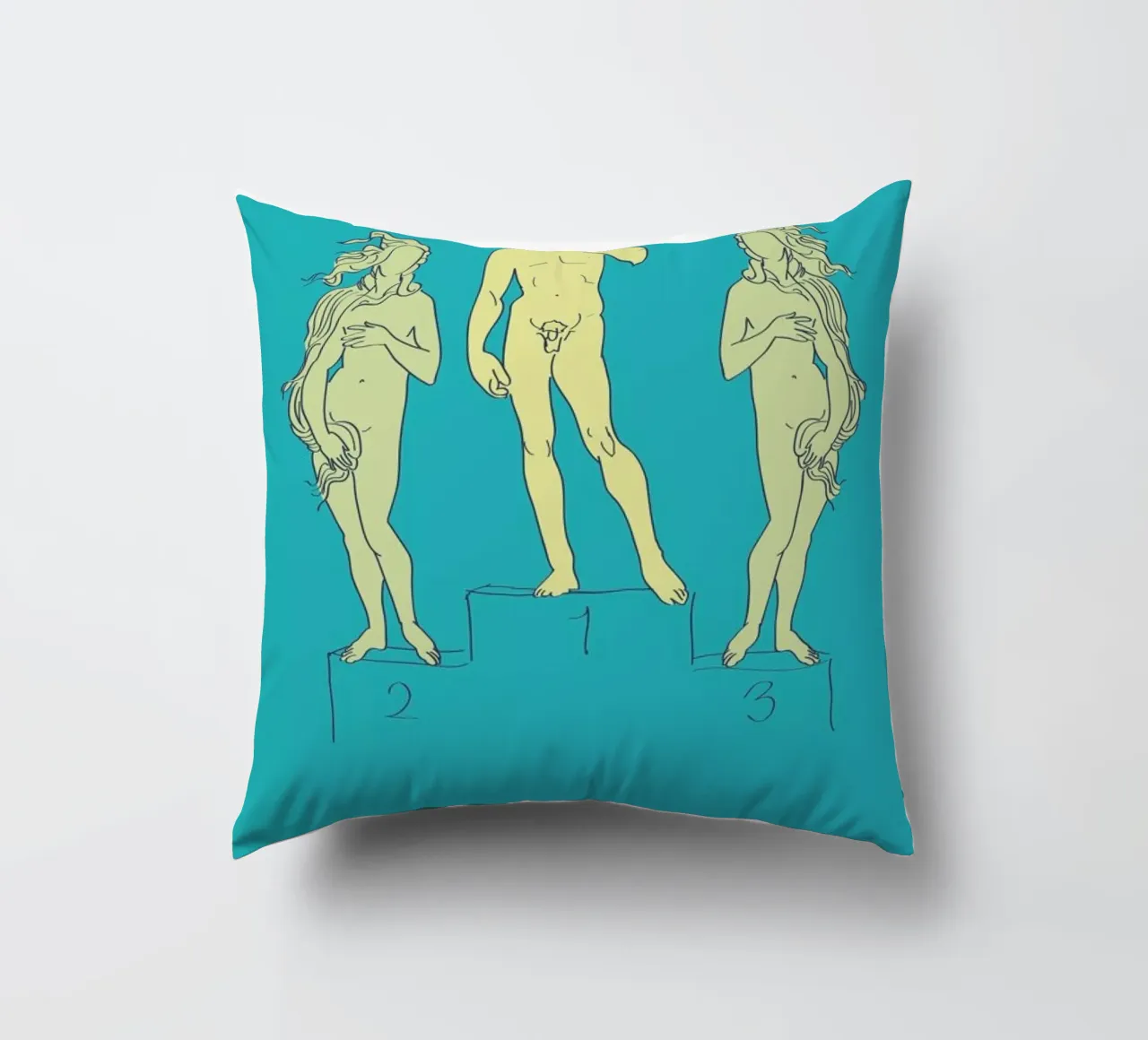 Empört Euch! decorative cushion by Andreas Wundersee