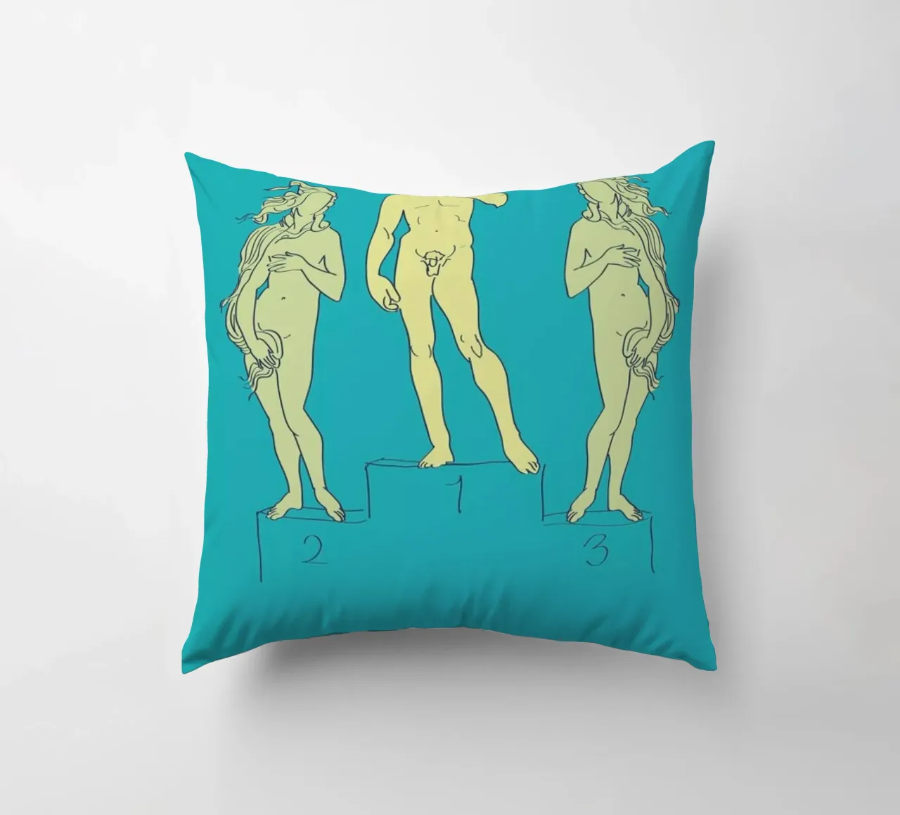Empört Euch! decorative cushion by Andreas Wundersee