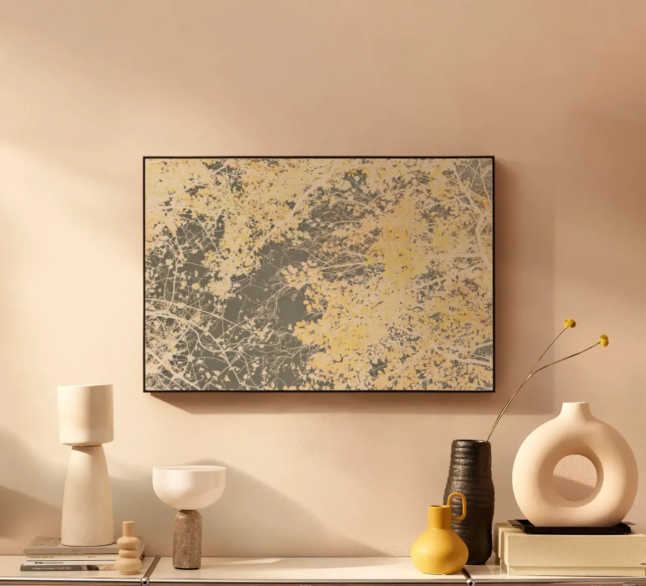 yellow veil plexiglass da Visuelle Poesie am Wegesrand