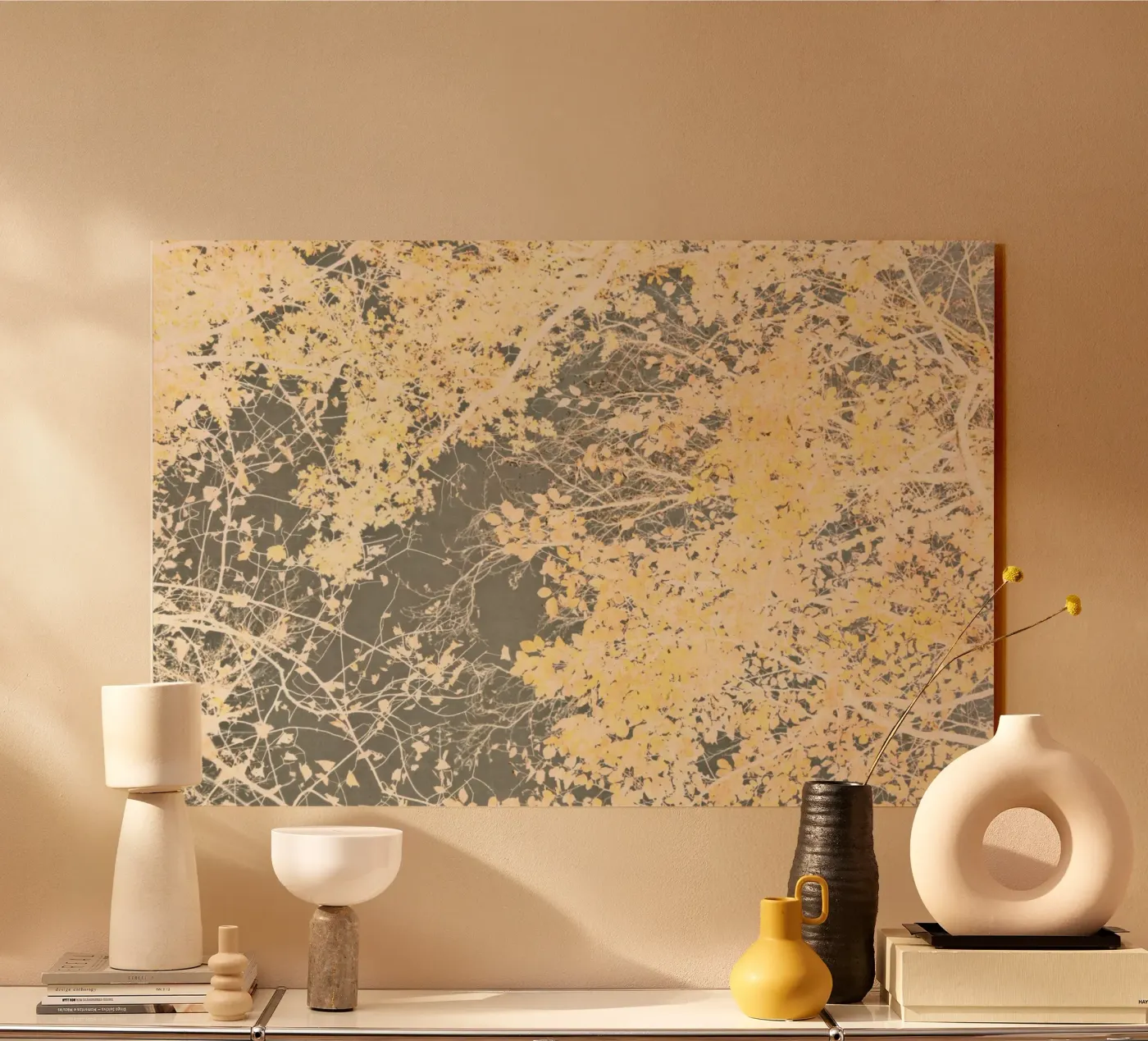 yellow veil acrylic glass by Visuelle Poesie am Wegesrand