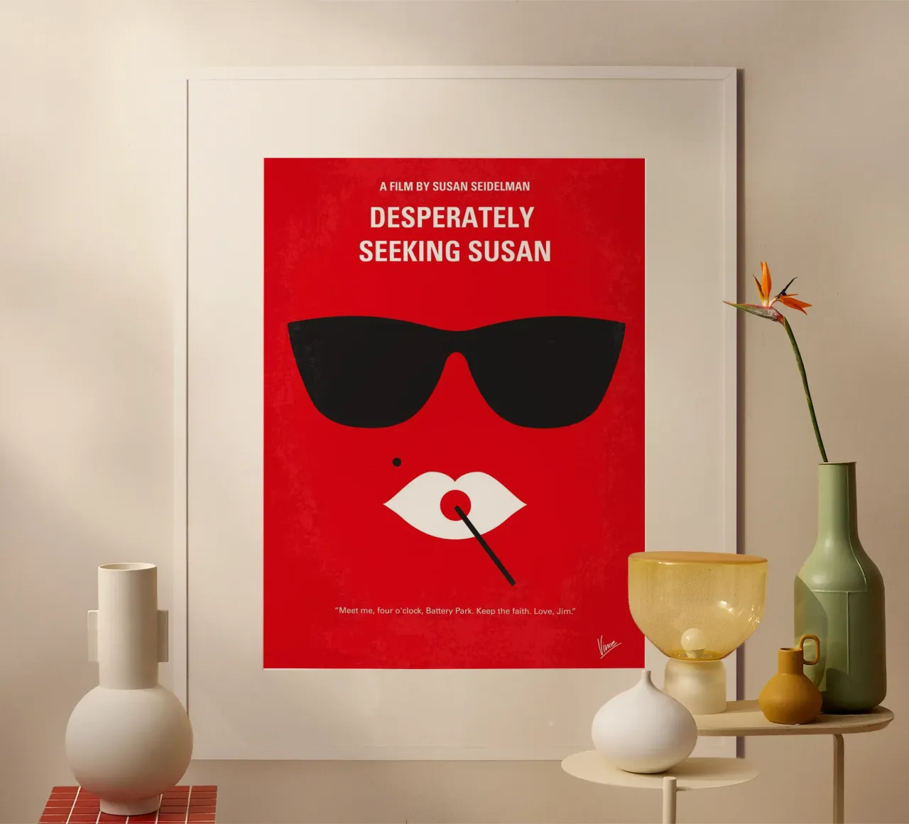 No336 My desperately seeking susan minimal movie poster poster con telaio in alluminio da Chungkong