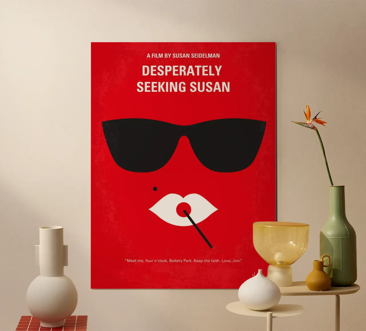 No336 My desperately seeking susan minimal movie poster poster con telaio in alluminio da Chungkong