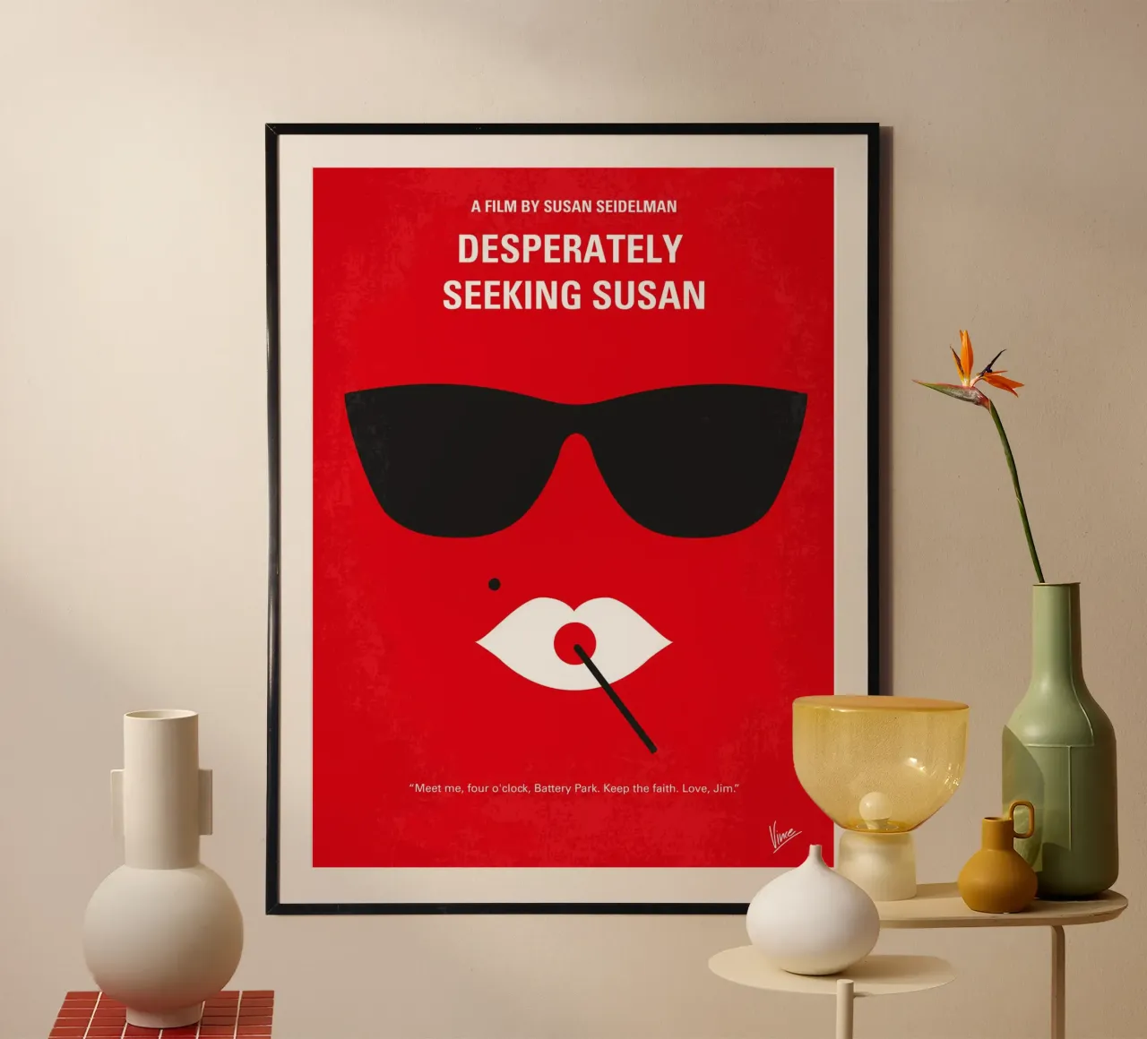 No336 My desperately seeking susan minimal movie poster poster con telaio in alluminio da Chungkong