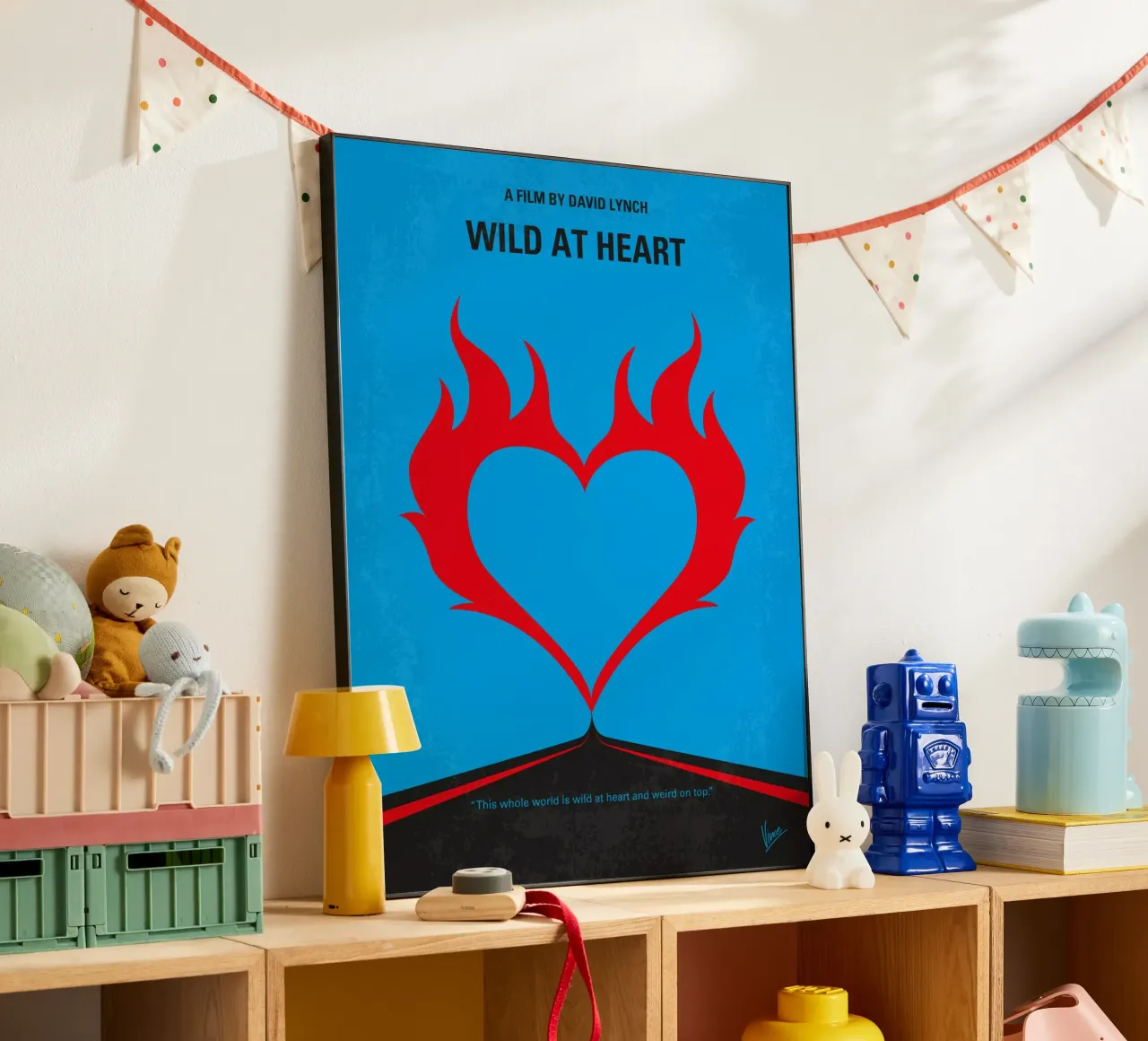 No337 My WILD AT HEART minimal movie poster alluminio dibond da Chungkong